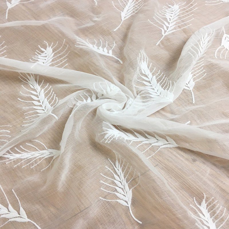 Embroidered Fabric Dress White Polyester Sequin Fabric for Women's Wea 4
